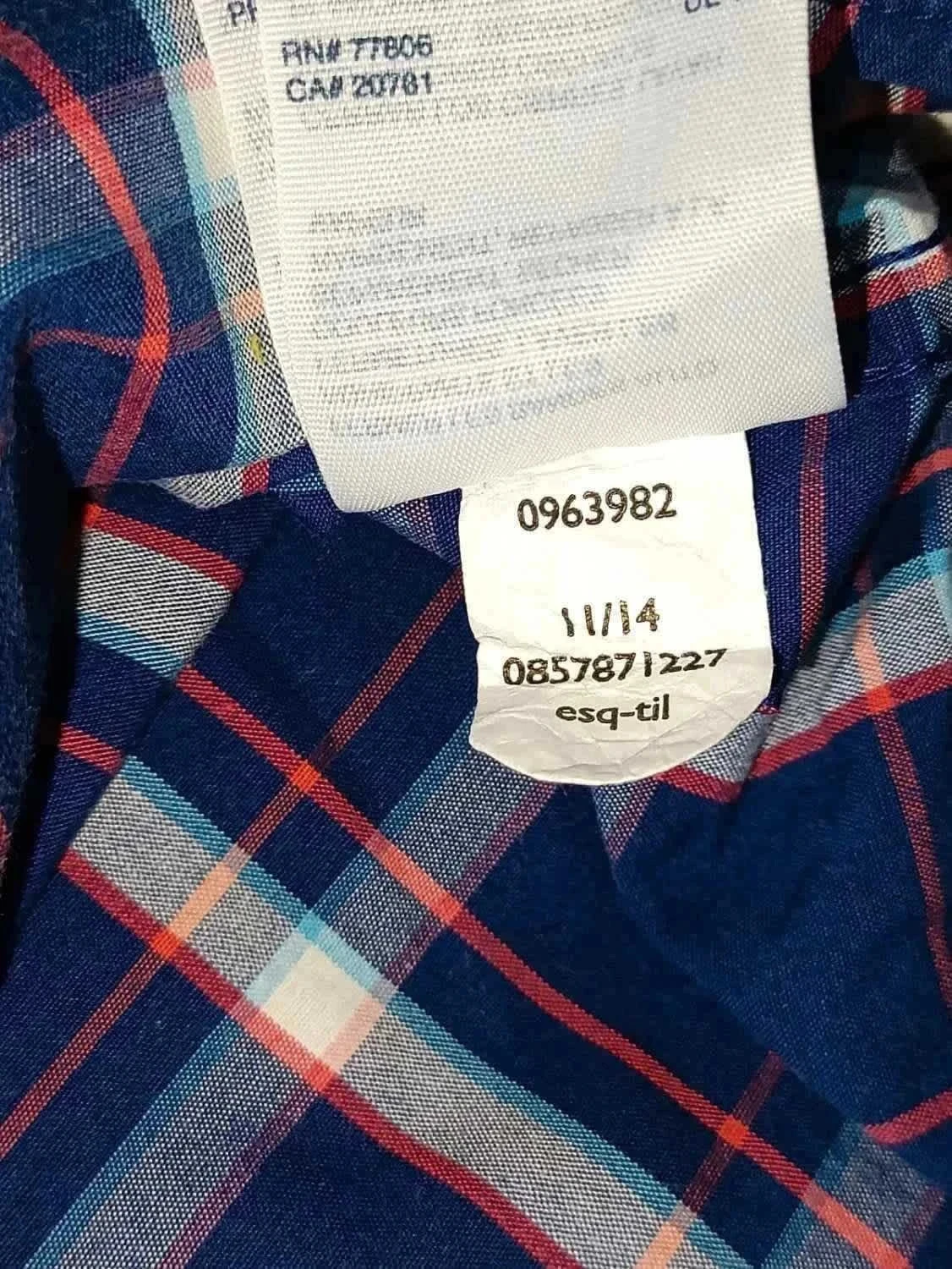 Shirt Tommy Hilfiger classic fit Marine blauw wit rood Vierkanten Maat S – photo 10